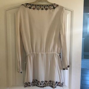 Antik Batik cream beaded blouse